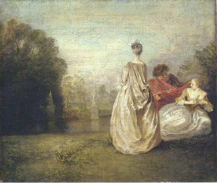 Jean antoine Watteau Les deux cousines